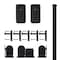 Quiet Glide Black 72" Basic Rectangle Sliding Door Hardware QG.1300.BR.08 - alternate 1